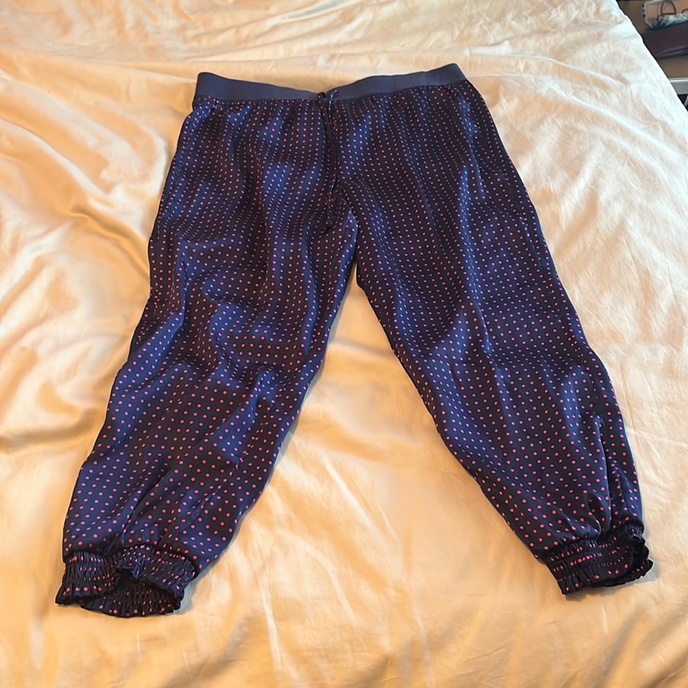 Silky polka dot lounge pants
